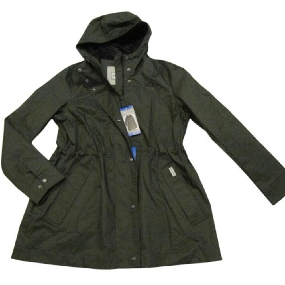 HUNTER Green Water Resistant Cotton Smock Jacket Rain Coat Womens NWT